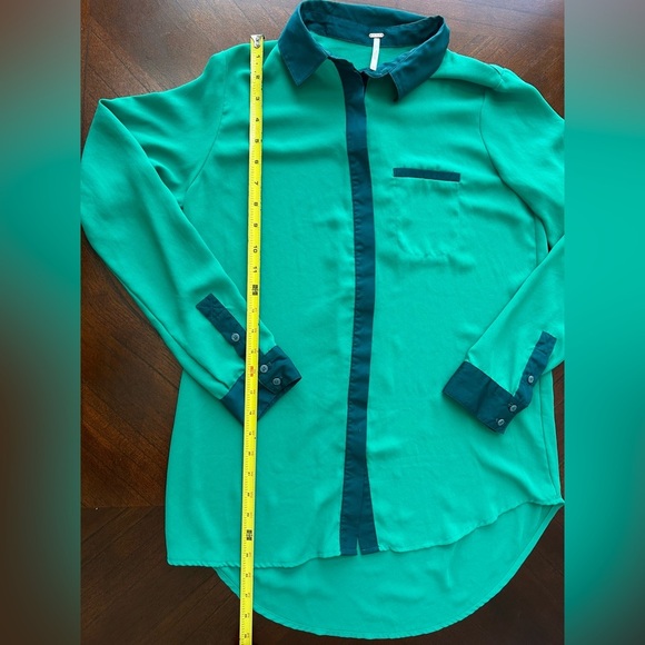 Free people Green Button-Up Blouse size XS - Picture 6 of 7